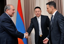 President Armen Sarkissian received the CEO of the Chinese Syntszyan Company Chen and Agrotechnology Co. LTD Li Sienmin