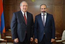 President Armen Sarkissian met with Prime Minister Nikol Pashinian
