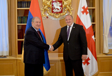 President Armen Sarkissian met with President Giorgi Margvelashvili