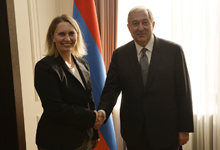 President Sarkissian received the Deputy Assistant Secretary in the State Department’s Bureau of European and Eurasian Affairs Bridget Brink