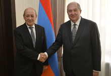 President Sarkissian received French Foreign Minister Jean-Yves Le Drian