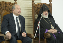 President Sarkissian as the guest of honor participated at the annual meeting of the Supreme Spiritual Council and Bishops’ Assembly