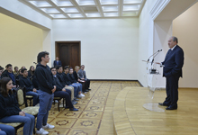 President Sarkissian received students and teachers of the Rose and Alex Pilibos Armenian School