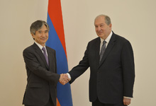 Newly appointed Ambassador of Japan presented his credentials to the President of Armenia