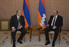 Presidents of Armenia and Artsakh discussed issues related to cooperation of the two states