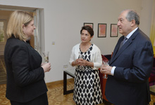 On the occasion of National Holiday of the United Kingdom President Armen Sarkissian and Mrs. Sarkissian visited the residence of the UK Ambassador