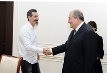 President Armen Sarkissian received Serzh Tankian and Garin Hovhannissian