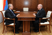 President Armen Sarkissian received Mikhail Shvydkoy