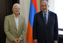 President Armen Sarkissian receive Academician Yuri Oganessian
