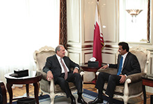 President Armen Sarkissian met with the Emir of Qatar Sheikh Tamim bin Hamad Al Thani