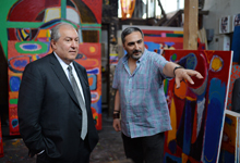 President Sarkissian visited the studio of the great artist Minas Avetissian