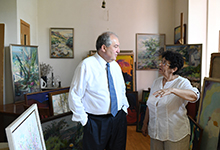 President visited the artist Hovhannes Zardarian’s studio