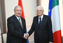 Meeting of the Presidents of Armenia and Italy took place at the Presidential Palace