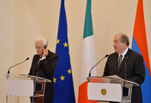 Presidents of Armenia and Italy made statements for the press