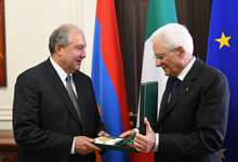 President Sarkissian received the highest award of the Italian Republic