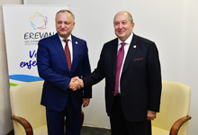 Presidents of Armenia and Moldova stressed the importance of deepening bilateral relations