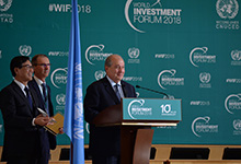 President participated at the opening of the World Investment Forum in Geneva