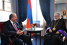 President Armen Sarkissian met with the Catholicos of the Great House of Cilicia Aram I in Geneva