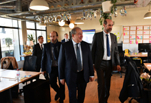 President Armen Sarkissian visited digital production unit of the THALES company