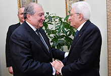 President Armen Sarkissian met with the President of Italy Sergio Mattarella