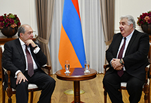 President Armen Sarkissian received the Chairman of the Armenian Red Cross Society Mkhitar Mnatsakanian