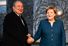 President Armen Sarkissian met in Berlin with Chancellor Angela Merkel