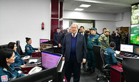 President Armen Sarkissian visited divisions of the Ministry of Emergency Situation which will be on duty during holidays