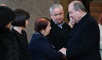 President Sarkissian was present at the farewell ceremony for Suren Harutyunian