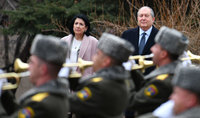 Official ceremony of welcoming President of Georgia took place at the Presidential Palace