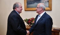 President Armen Sarkissian received the President of the Armenian General Benevolent Union Berj Sedrakian