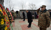 Presidents of Armenia and Artsakh participated at the unveiling of the monument dedicated to Maghavouz village residents who fell in the Artsakh War