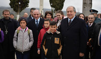 President Armen Sarkissian and President Bako Sahakian visited Talish: I have come to bow to you and to tell that I am proud of you