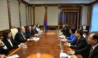 Armen Sarkissian received delegation of the Vice-Chairperson of the Standing Committee of the National People's Congress of China