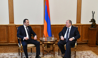 President Armen Sarkissian met with the Vice-Chair of Prosperous Armenia Party Vahe Enfiajian