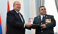 President Sarkissian handed state awards and congratulated on the occasion of Police Day