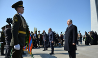 President Sarkissian at Tsitsernakaberd paid tribute to the memory of the victims of the Armenian Genocide