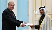 Newly appointed Ambassador of the State of Qatar presented his credentials to President Sarkissian