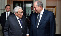 President Armen Sarkissian congratulated Henry Kissinger on the occasion of his 96th birth anniversary