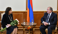 President Armen Sarkissian welcomed the famous Armenian-French singer Rosy Armen: In Fatherland, you are loved and admired