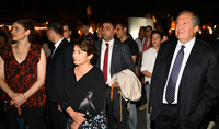 President Armen Sarkissian and Mrs. Nouneh Sarkissian visited the installation of the Italian artist Daniele Spano