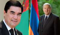 President Gurbanguli Berdymuhamedov congratulated President Armen Sarkissian