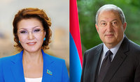 Speaker of the Senate of the Parliament of Kazakhstan Dariga Nazarbaeva congratulated President Armen Sarkissian