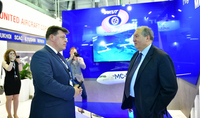 President Sarkissian was hosted at the pavilion of the Russian United Aircraft Corporation in Le Bourget