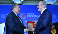 President Sarkissian was awarded PRIX DE LA FONDATION 2019: Crans Montana Forum will play a special role tomorrow when the future is closer