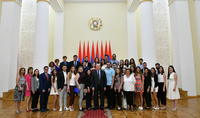 President Sarkissian hosted Diaspora children who are in Armenia in the framework of AGBU program: Feel not only home here but also become part of our nation, our country