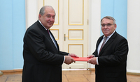 Newly appointed Ambassador of the Czech Republic to Armenia Bedřich Kopecký presented his credentials to President Sarkissian