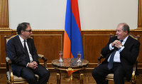 President Armen Sarkissian received a Co-Chair of the Coordinating Council of the Armenian-French organizations Ara Toranian