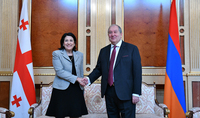 Salome Zurabishvili sent a congratulatory message to President Sarkissian: Georgia attaches great importance to the development of the relations with Armenia