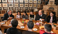 President Armen Sarkissian visited the Chalet Gyumri center