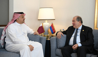 President Armen Sarkissian met with the Vice Prime Minister and Minister of Defense of Qatar Khalid bin Mohammad Al Attiyah